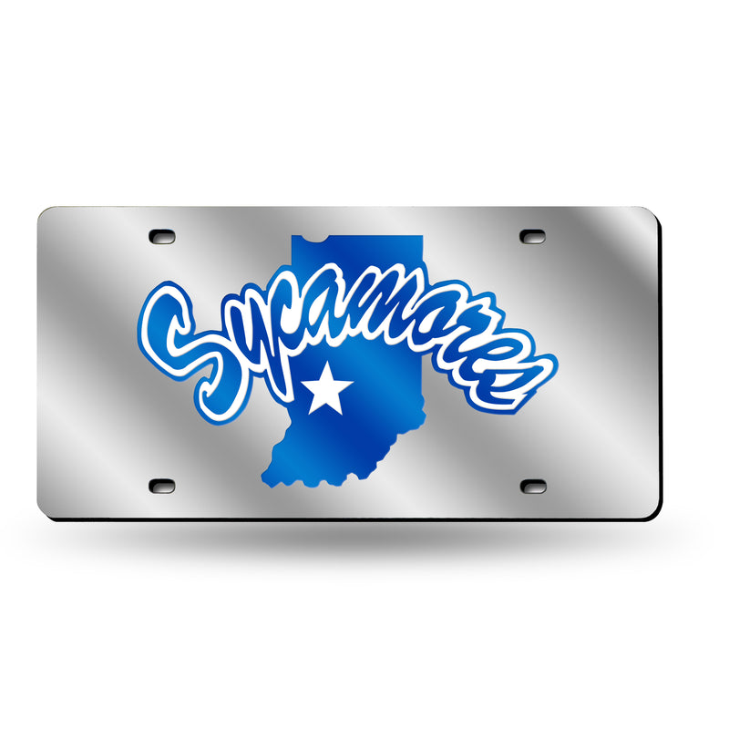 Indiana State Sycamores Silver Laser Cut Tag
