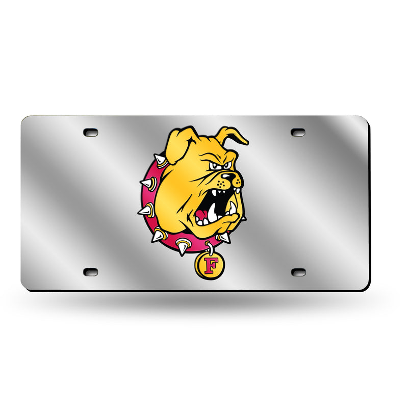 Ferris State Bulldogs Silver Laser Cut Tag