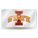 Iowas State Cyclones Silver Laser Cut Tag
