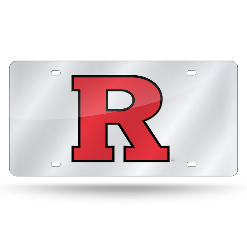 Rutgers Scarlet Knights Silver Laser Cut Tag