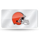 Cleveland Browns Laser Cut Auto Tag - Silver
