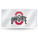 Ohio State Buckeyes Silver Laser Cut Tag