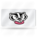 Wisconsin Badgers Silver Laser Cut Tag