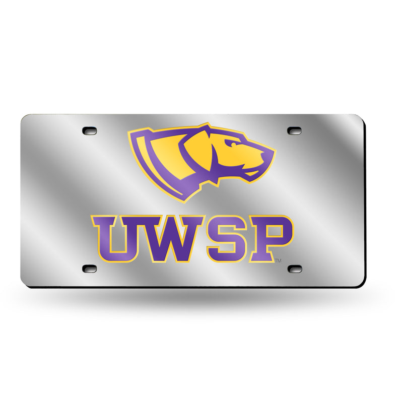 Wisconsin-Stevens Point Pointers Silver Laser Cut Tag
