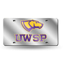 Wisconsin-Stevens Point Pointers Silver Laser Cut Tag