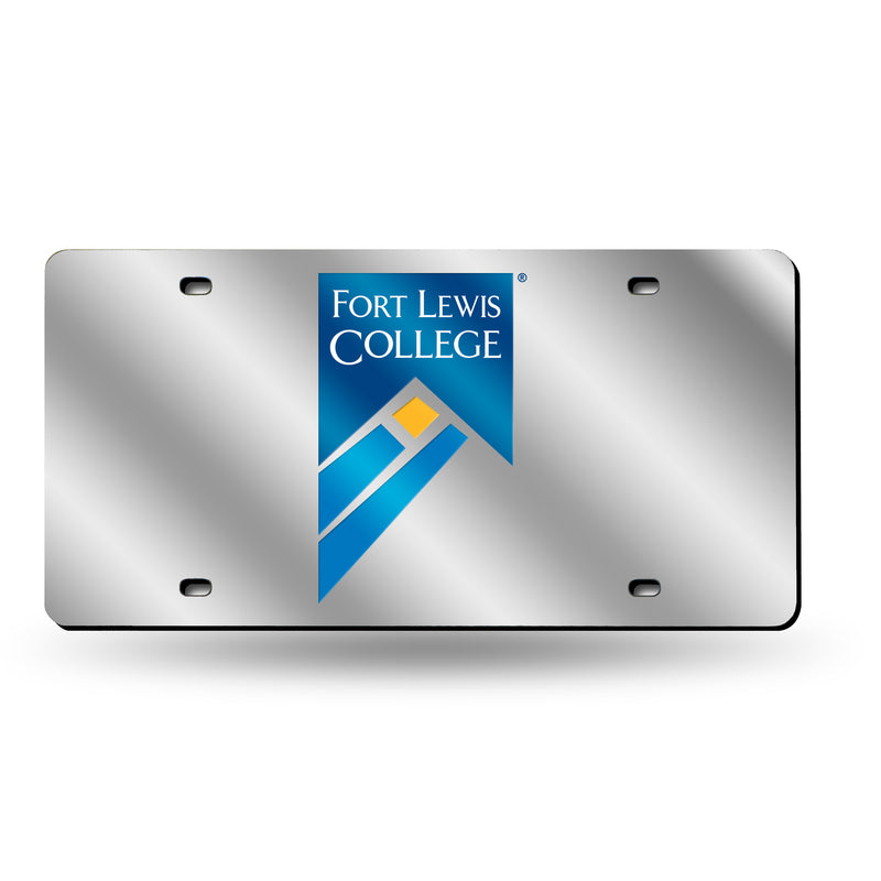 Fort Lewis Skyhawks Silver Laser Cut Tag