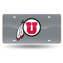 Utah Utes Silver Laser Cut Tag