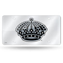 Los Angeles Kings Primary Logo Silver Laser Cut Auto Tag
