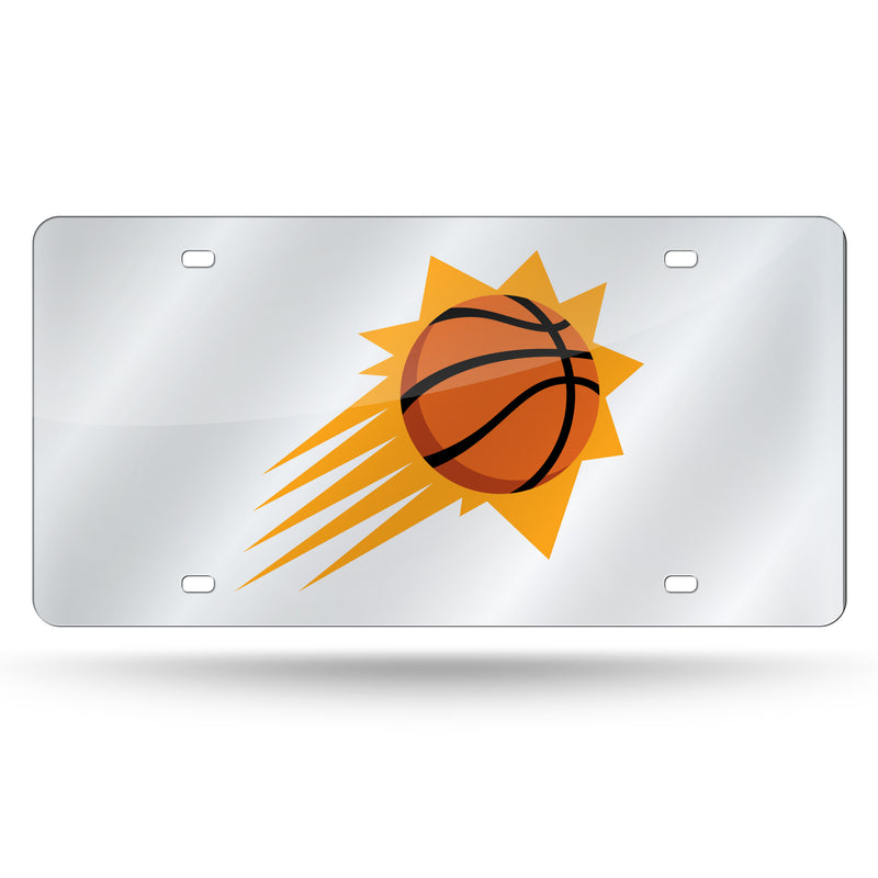 Phoenix Suns Silver Laser Cut Auto Tag