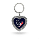 Houston Texans Rhinestone Heart Keychain