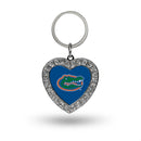 Florida Rhinestone Heart Key Chain