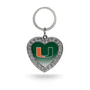 Miami Rhinestone Heart Keychain