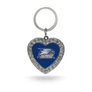 Georgia Southern Rhinestone Heart Keychain