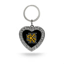 Kennesaw State Rhinestone Heart Keychain