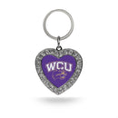 Western Carolina Rhinestone Heart Keychain