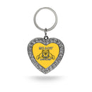 North Carolina A&T Rhinestone Heart Key Chain