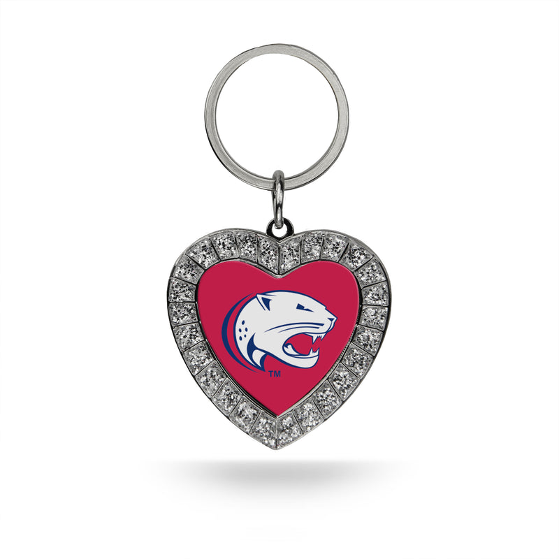 South Alabama Rhinestone Heart Key Chain