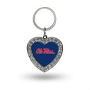 Mississippi Rhinestone Heart Key Chain
