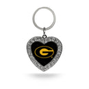 Grambling State Rhinestone Heart Keychain