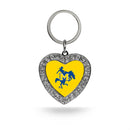 McNeese State Cowboys Rhinestone Heart Keychain