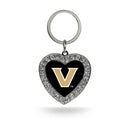 Vanderbilt Commodores Rhinestone Heart Keychain