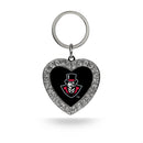 Austin Peay State Governors Rhinestone Heart Keychain