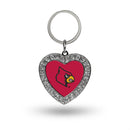 Louisville Rhinestone Heart Key Chain