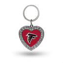 Falcons Rhinestone Heart Keychain