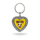 Valparaiso University Rhinestone Heart Keychain