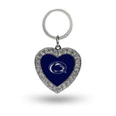 Penn State Rhinestone Heart Key Chain