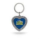 Drexel Dragons Rhinestone Heart Keychain