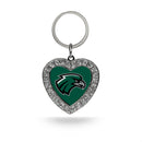 Northeastern State Rhinestone Heart Key Chain