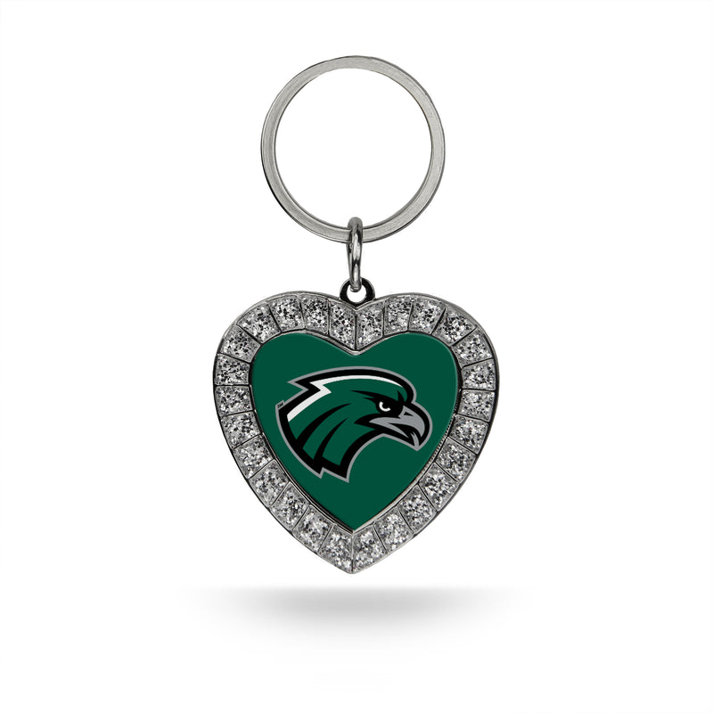 Northeastern State Rhinestone Heart Key Chain