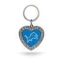 Lions Rhinestone Heart Key Chain