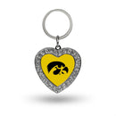 Iowa Rhinestone Heart Key Chain