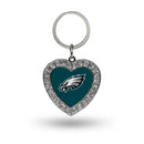 Eagles Rhinestone Heart Keychain