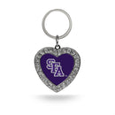 Stephen F. Austin Rhinestone Heart Keychain