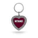 West Texas A&M Rhinestone Heart Keychain