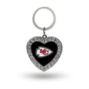 Chiefs Rhinestone Heart Keychain
