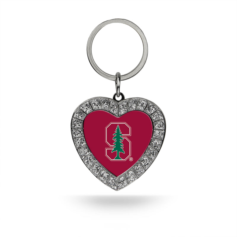 Stanford Rhinestone Heart Keychain