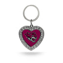 Cal State-Chico Rhinestone Heart Keychain
