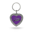 Mount Union Rhinestone Heart Key Chain