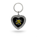 Wichita State Rhinestone Heart Keychain