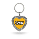 Vcu Rhinestone Heart Key Chain