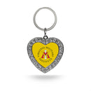 Virginia Military Institute Rhinestone Heart Keychain