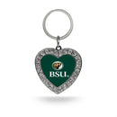 Bemidji State Rhinestone Heart Key Chain