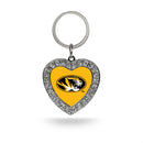 Missouri University Rhinestone Heart Key Chain