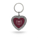 Missouri State Rhinestone Heart Keychain