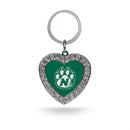 Northwest Missouri State Rhinestone Heart Keychain