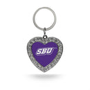 Southwest Baptist Rhinestone Heart Keychain